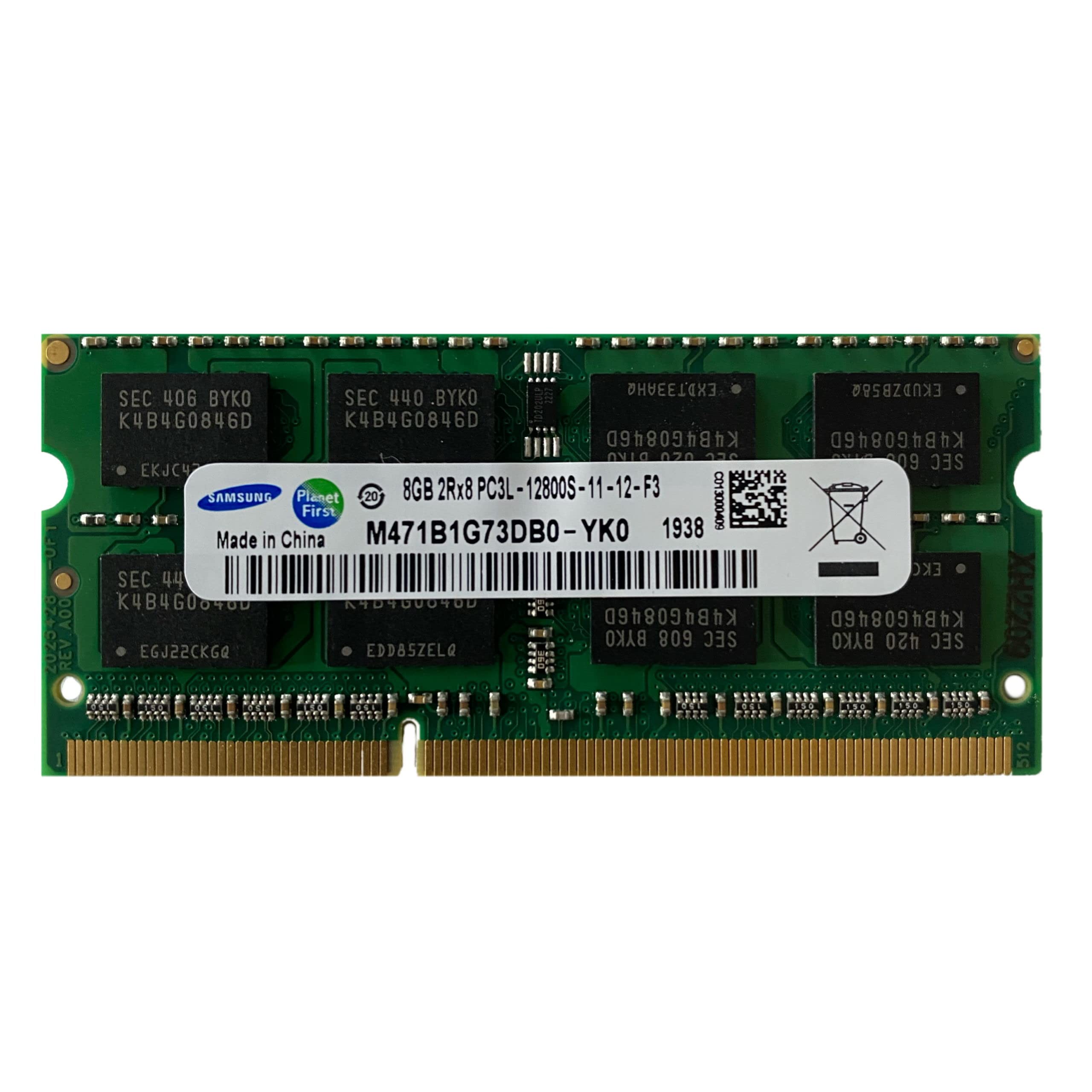 Samsung 8GB PC3L-12800S DDR3 1600 MHz 1,35 V SODIMM RAM Laptop